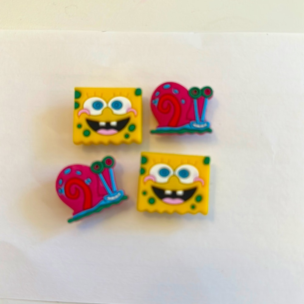 SpongeBob and Gary croc charms